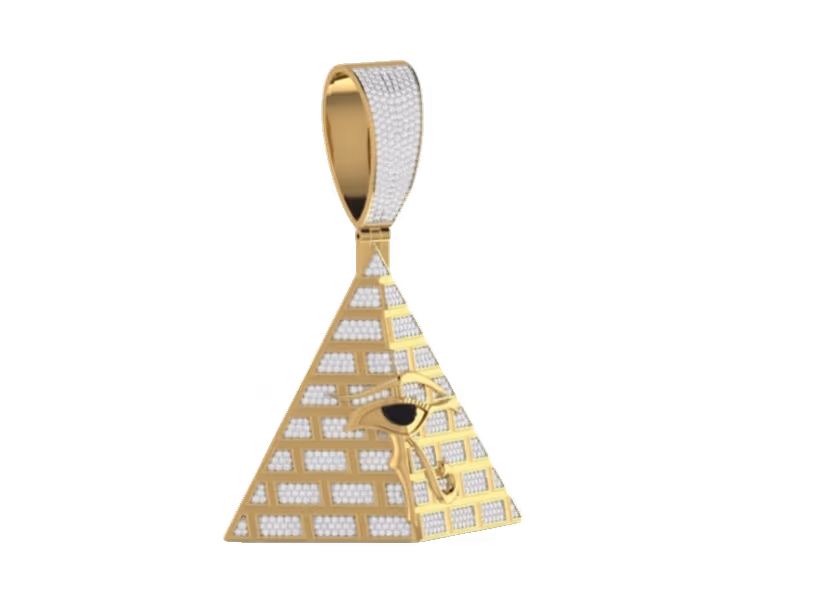 Iced Pyramid Pendant