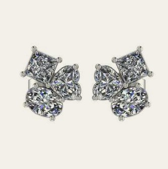 E0197MX150 lab-grown diamond earring, 14KT
