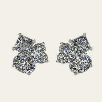 E0197MX300 lab-grown diamond earring, 14KT