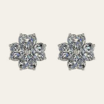 E0198HR200 lab-grown diamond earring, 14KT