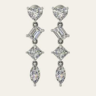 E0199MX300 lab-grown diamond earring, 14KT
