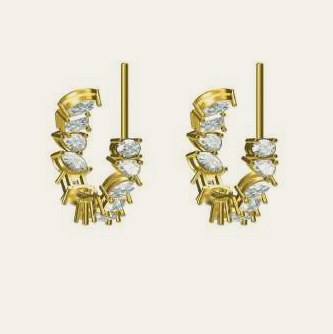 E0212MX280 lab-grown diamond earring, 14KT