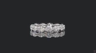 LBD908-OV325 lab-grown diamond band, 14KT