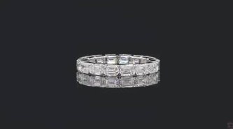 LBD910-EM400 lab-grown diamond band, 14KT