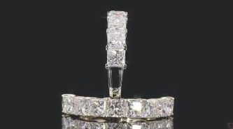 LBD921-PC300 lab-grown diamond band, 14KT