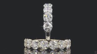 LBD921-RD300 lab-grown diamond band, 14KT