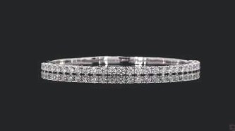 LBG905-RD300 lab-grown diamond tennis bracelet, 14KT White