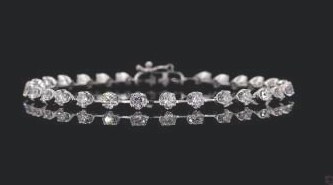 LBR903-RD450 lab-grown diamond tennis bracelet, 14KT