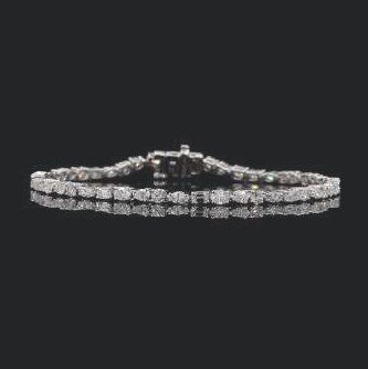 LBR914 lab-grown diamond tennis bracelet, 14KT