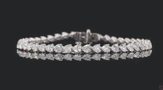 LBR917-HR700 lab-grown diamond tennis bracelet, 14KT