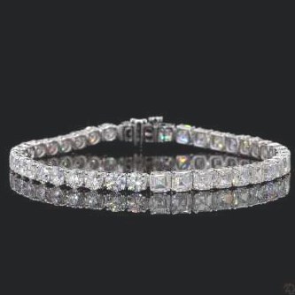 LBR932 lab-grown diamond tennis bracelet, 14KT