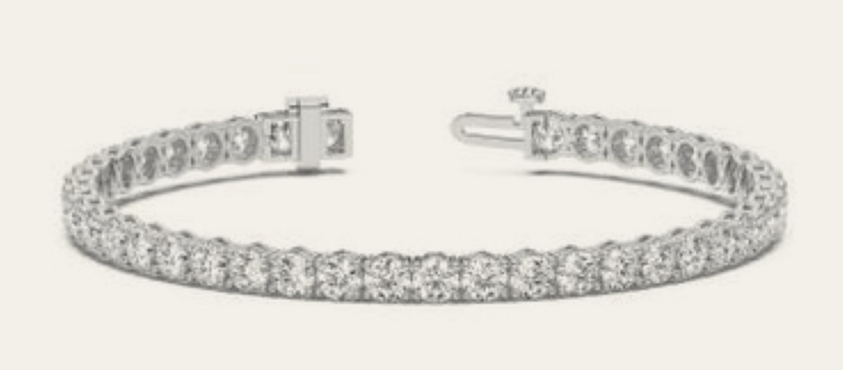 LBR954-RD800 lab-grown diamond tennis bracelet, 14KT