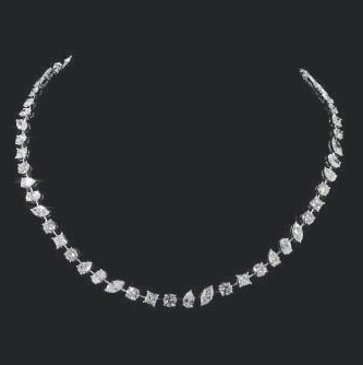 LNK1001 lab-grown diamond tennis chain, 14KT
