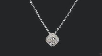 LNK974-AS100 lab-grown diamond pendant, 14KT