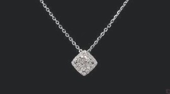 LNK974-CU100 lab-grown diamond pendant, 14KT