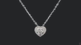 LNK974-HR100 lab-grown diamond pendant, 14KT