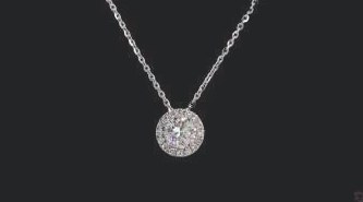 LNK974-RD100 lab-grown diamond pendant, 14KT