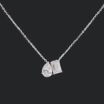 LNK975 lab-grown diamond pendant, 14KT