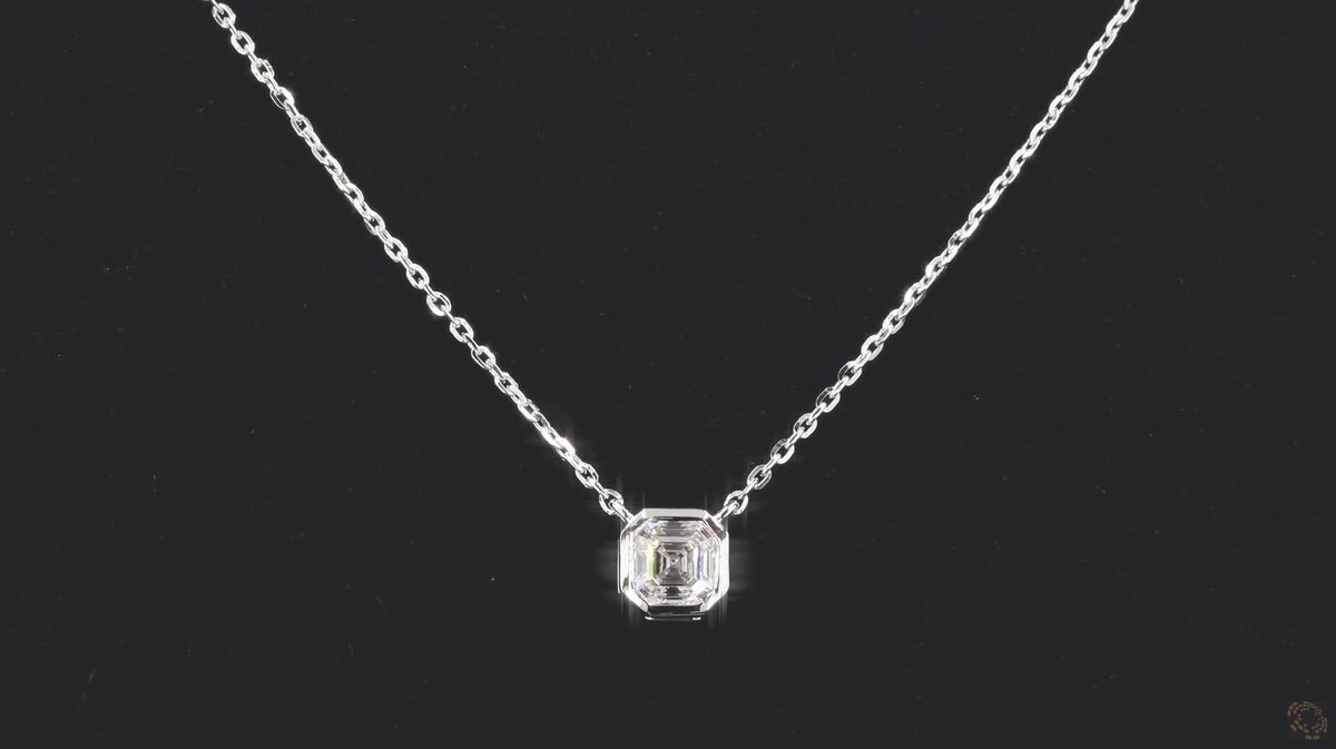 LNK989-AS100 lab-grown diamond pendant, 14KT