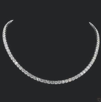 LNK990-RD2500 lab-grown diamond tennis chain, 14KT