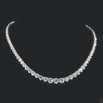 LNK991-RD2000 lab-grown diamond tennis chain, 14KT